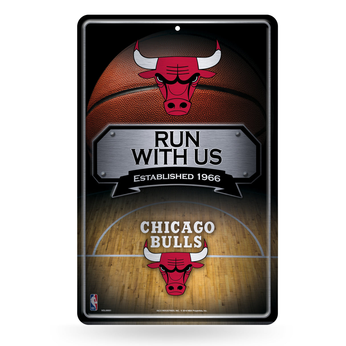 NBA Chicago Bulls Large Metal Sign Fan Gear NBA Chicago Bulls