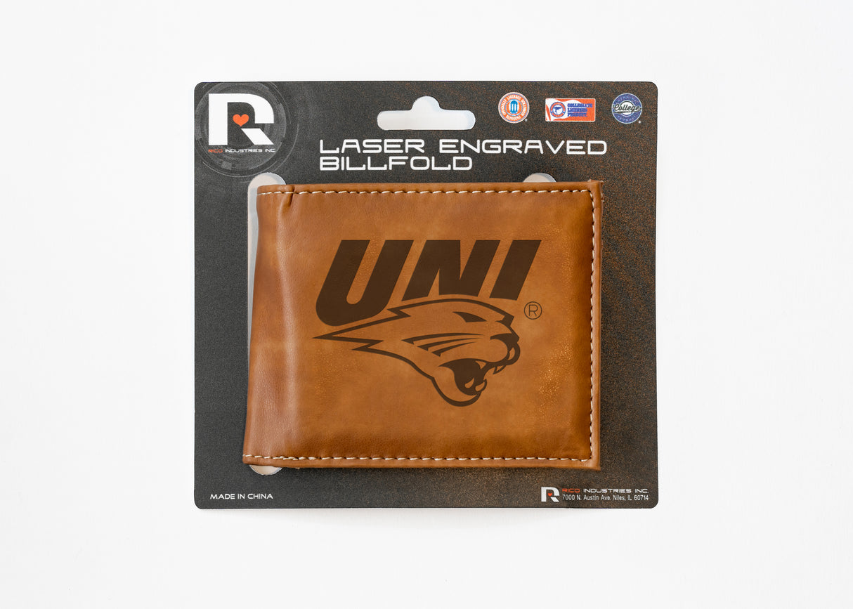 NCAA Northern Iowa Panthers Laser Engraved Bill-Fold Fan Gear NCAA Northern Iowa Panthers