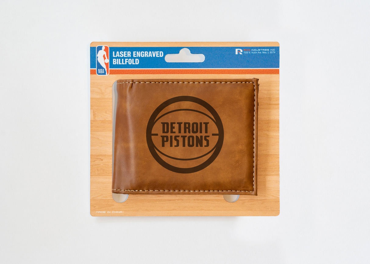 NBA Detroit Pistons Laser Engraved Bill-Fold Fan Gear NBA Detroit Pistons