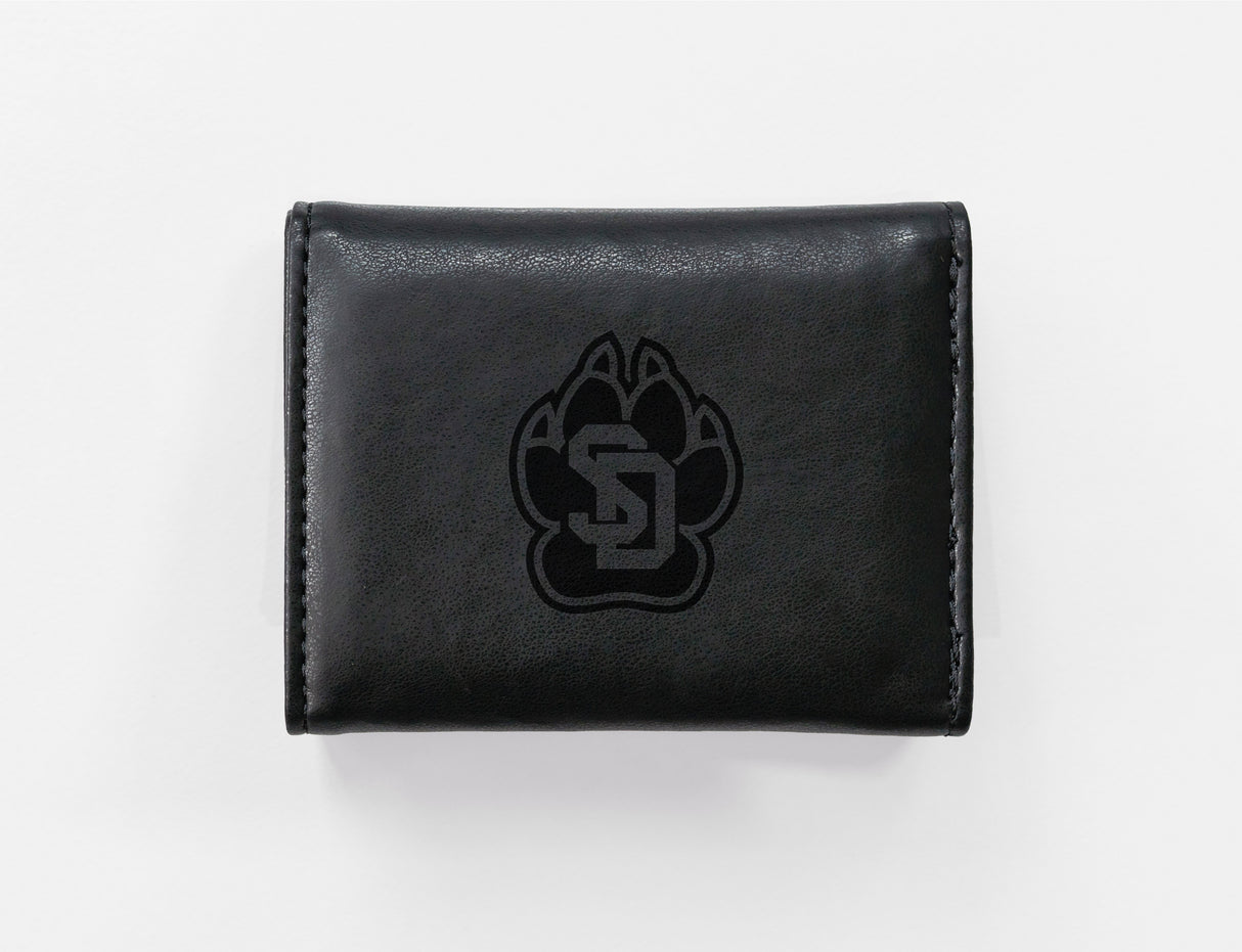 NCAA South Dakota Coyotes Laser Engraved Tri-Fold Wallet Fan Gear NCAA South Dakota Coyotes