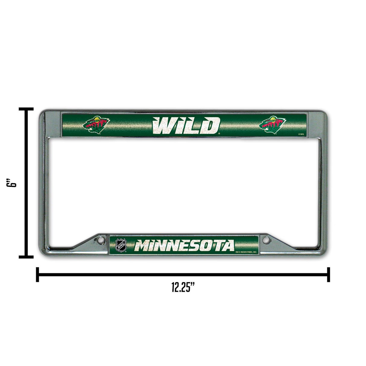NHL Minnesota Wild Chrome Glitter License Plate Frame Fan Gear NHL Minnesota Wild
