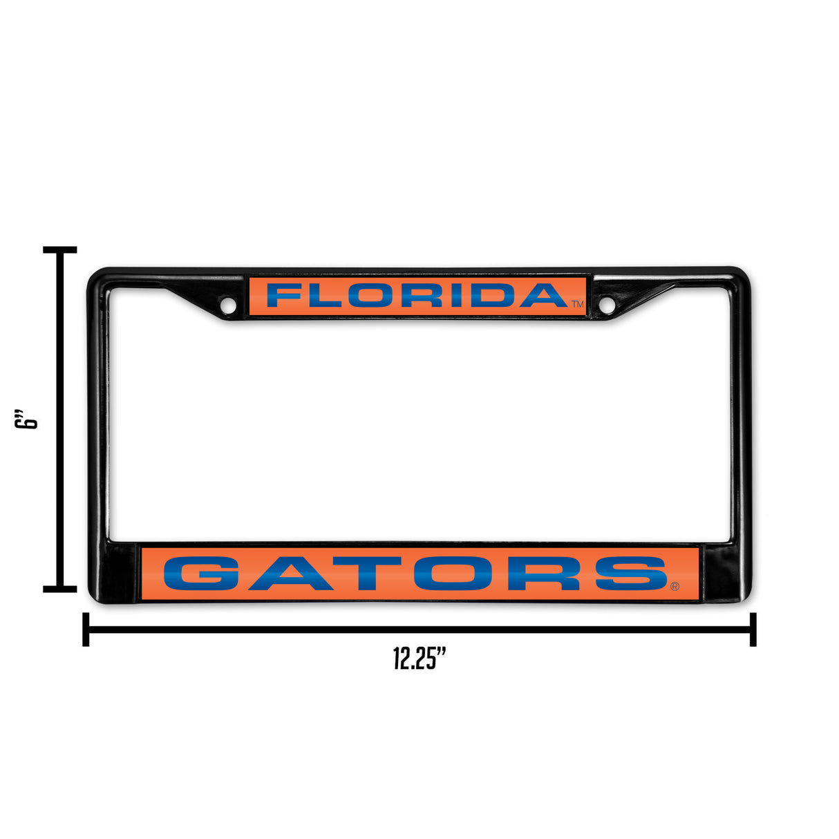 NCAA Florida Gators Laser Cut Black Chrome License Plate Frame Fan Gear NCAA Florida Gators