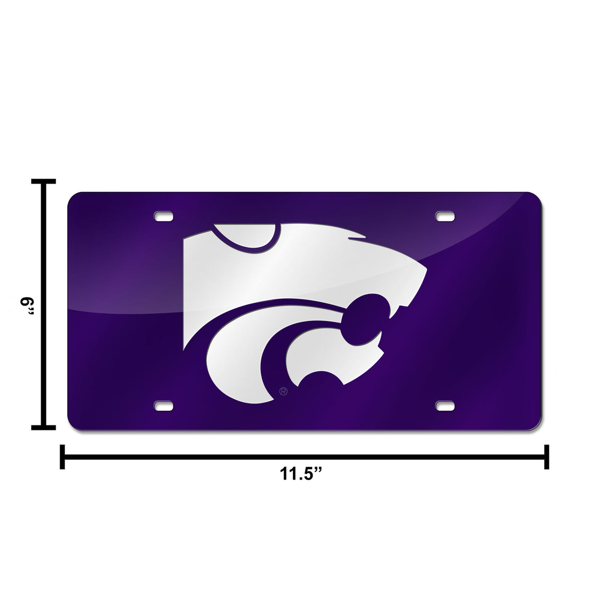 NCAA Kansas State Wildcats - KSU Laser Cut Automobile Tag Fan Gear NCAA Kansas State Wildcats