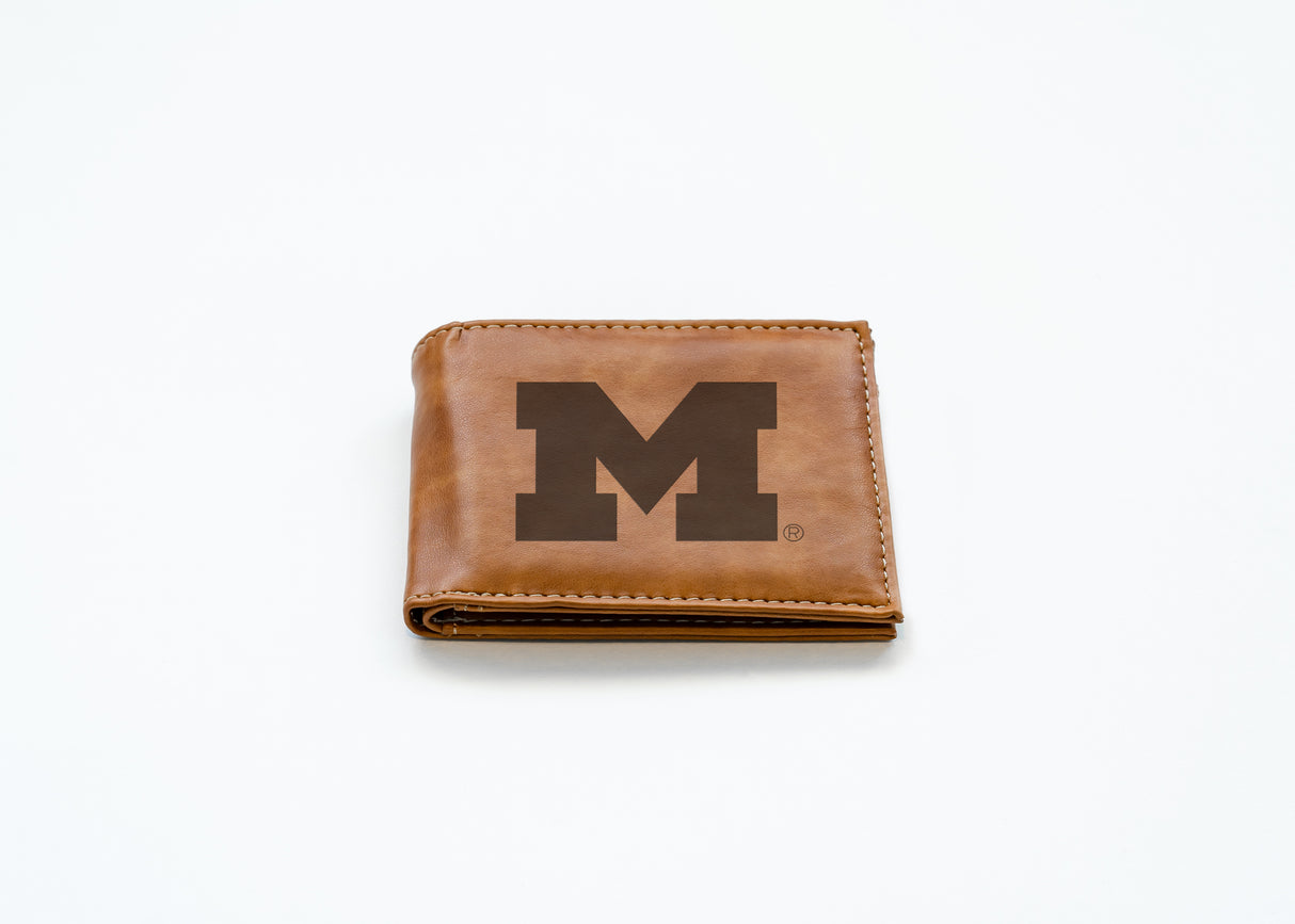 NCAA Michigan Wolverines Laser Engraved Bill-Fold Fan Gear NCAA Michigan Wolverines