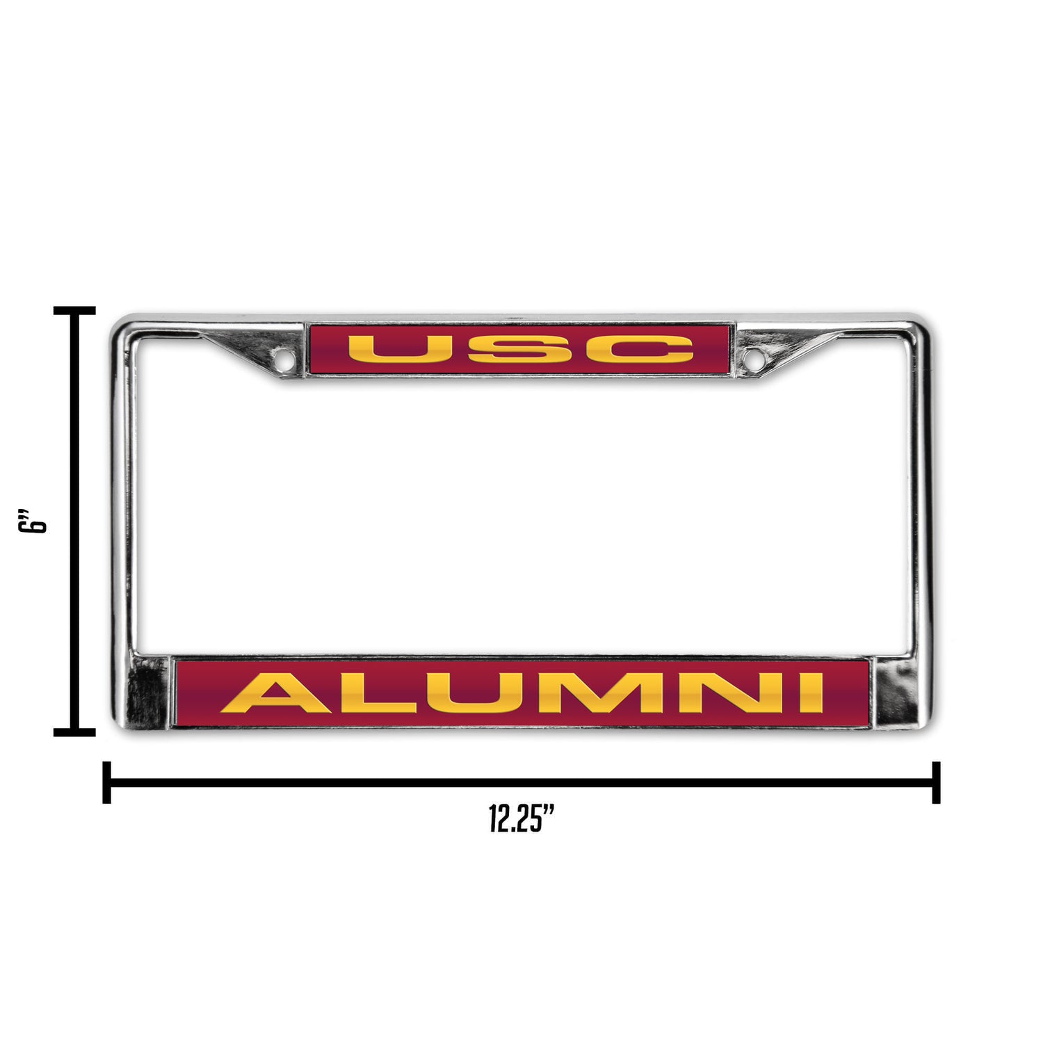 NCAA Southern California Trojans - USC Laser Cut Chrome License Plate Frame Fan Gear NCAA Southern California Trojans