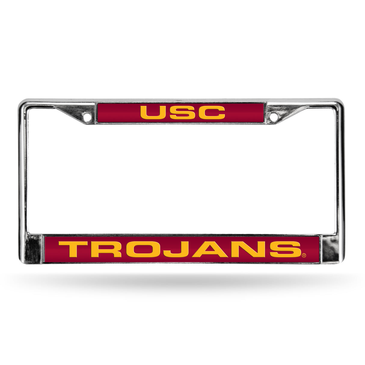 NCAA Southern California Trojans - USC Laser Cut Chrome License Plate Frame Fan Gear NCAA Southern California Trojans