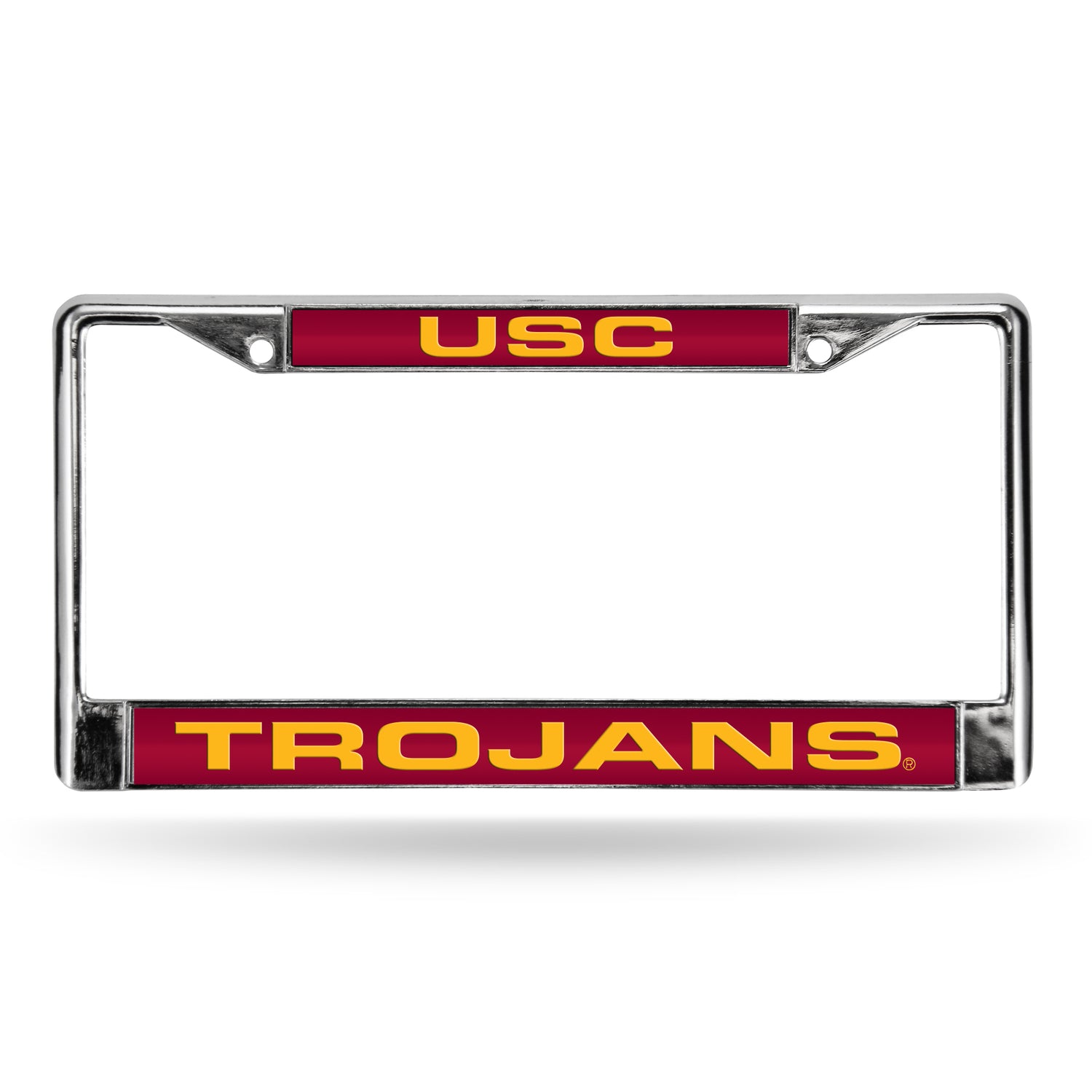 NCAA Southern California Trojans - USC Laser Cut Chrome License Plate Frame Fan Gear NCAA Southern California Trojans