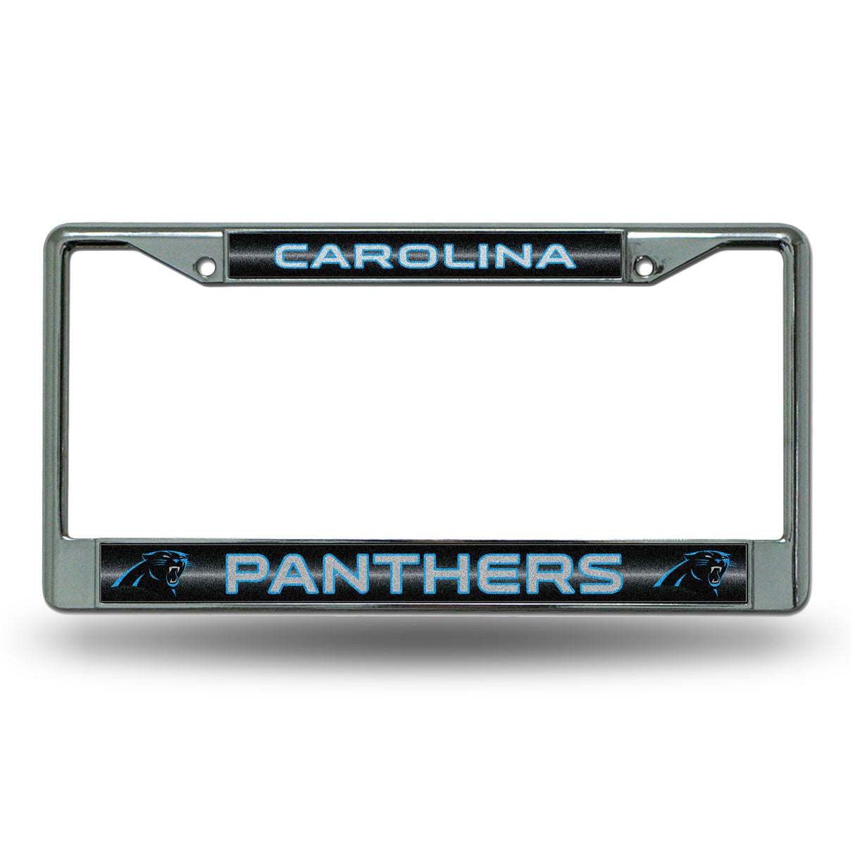 NFL Carolina Panthers Chrome Glitter License Plate Frame Fan Gear NFL Carolina Panthers