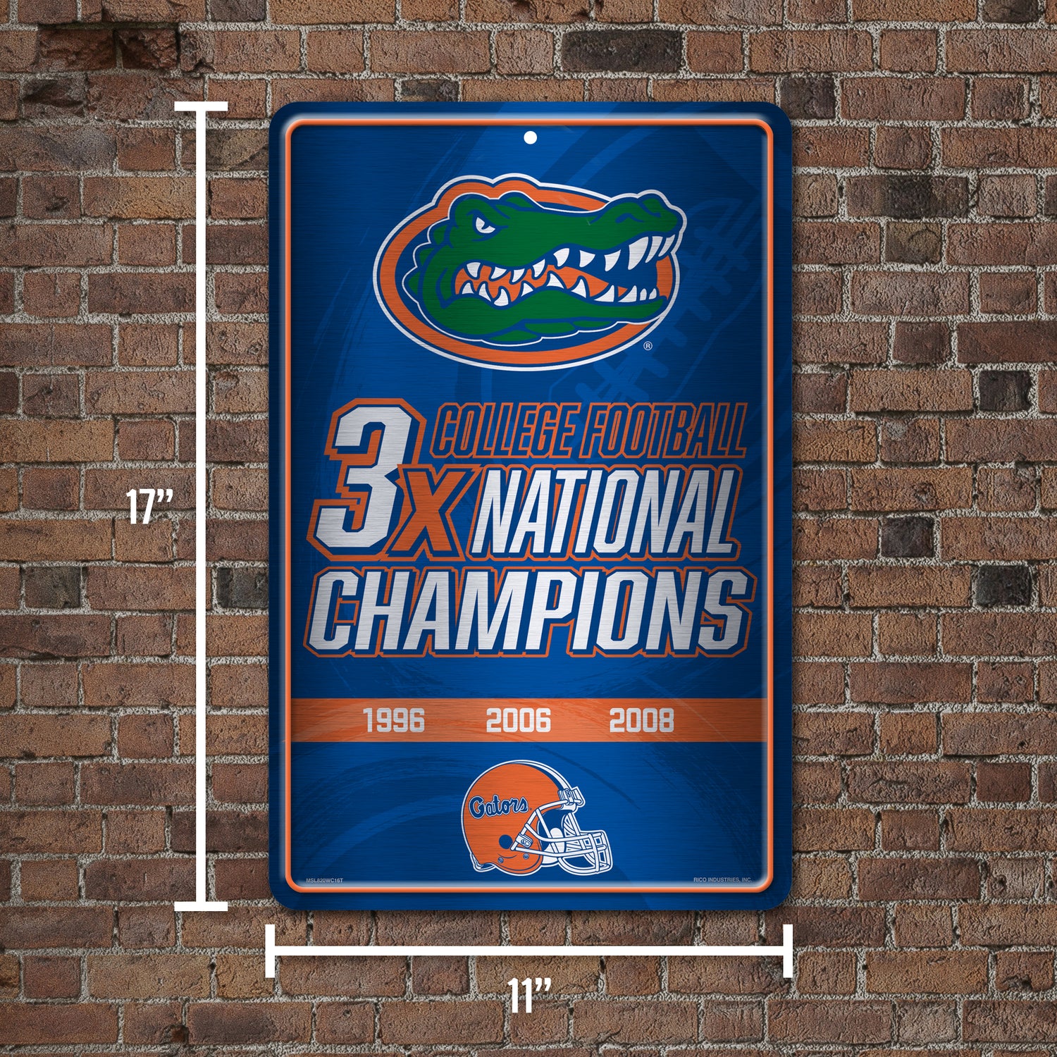 NCAA Florida Gators Large Metal Sign Fan Gear NCAA Florida Gators