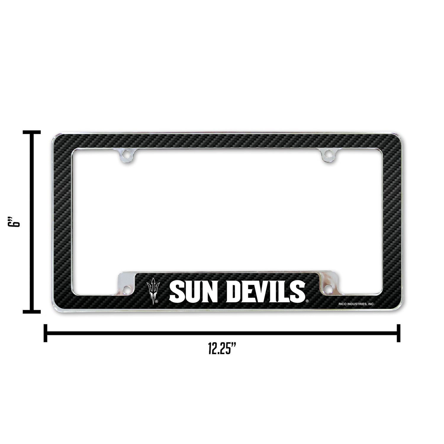 NCAA Arizona State Sun Devils - ASU All Over Chrome License Plate Frame Fan Gear NCAA Arizona State Sun Devils