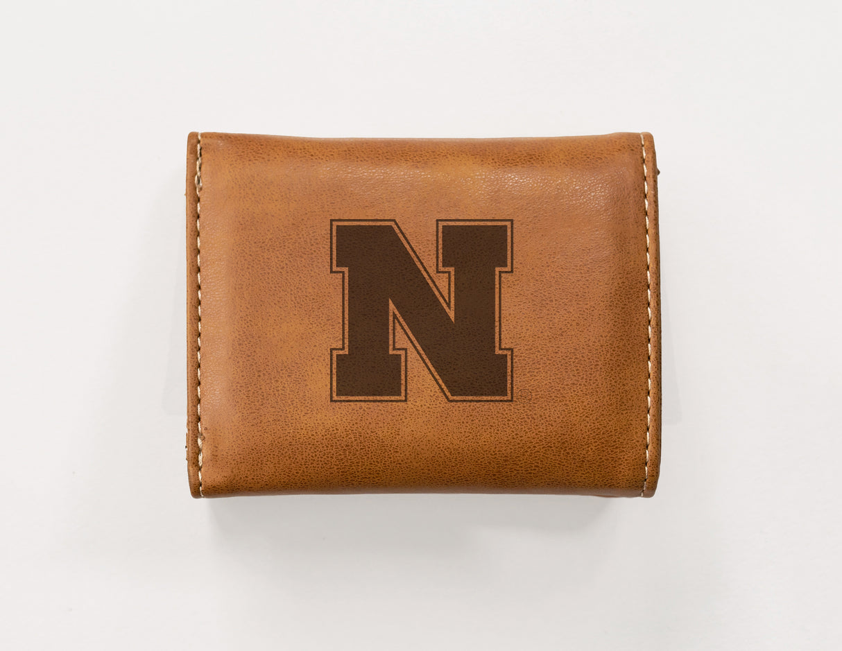 NCAA Nebraska Cornhuskers Laser Engraved Tri-Fold Wallet Fan Gear NCAA Nebraska Cornhuskers