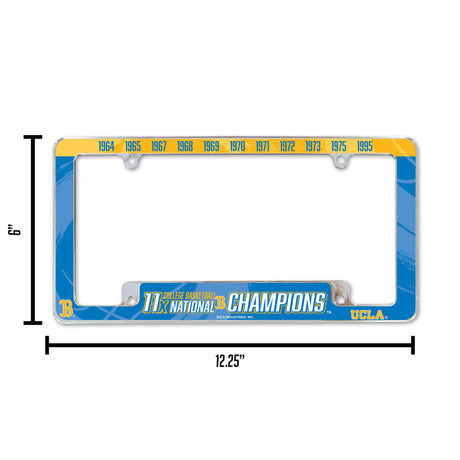 NCAA UCLA Bruins All Over Chrome License Plate Frame Fan Gear NCAA UCLA Bruins
