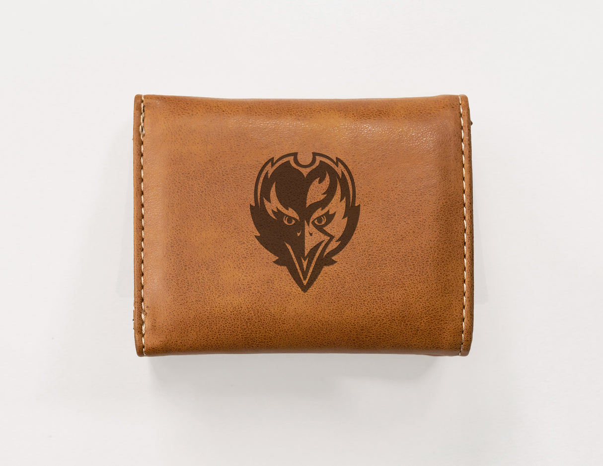 NFL Baltimore Ravens Laser Engraved Trifold Wallet Fan Gear NFL Baltimore Ravens