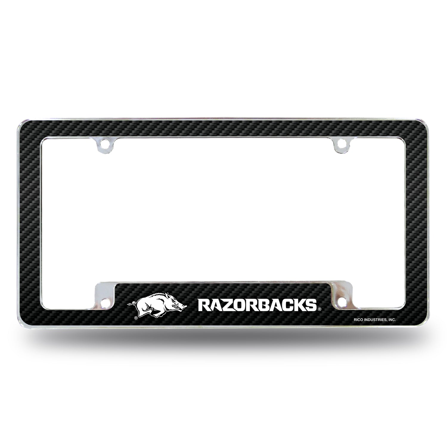 NCAA Arkansas Razorbacks All Over Chrome License Plate Frame Fan Gear NCAA Arkansas Razorbacks