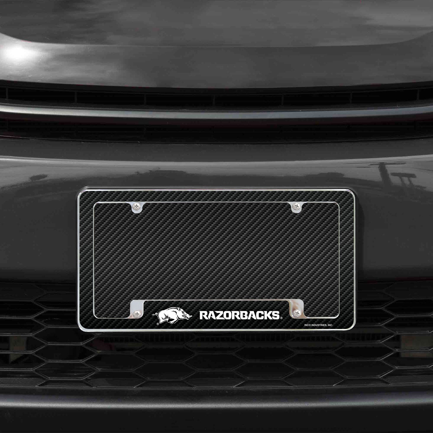 NCAA Arkansas Razorbacks All Over Chrome License Plate Frame Fan Gear NCAA Arkansas Razorbacks