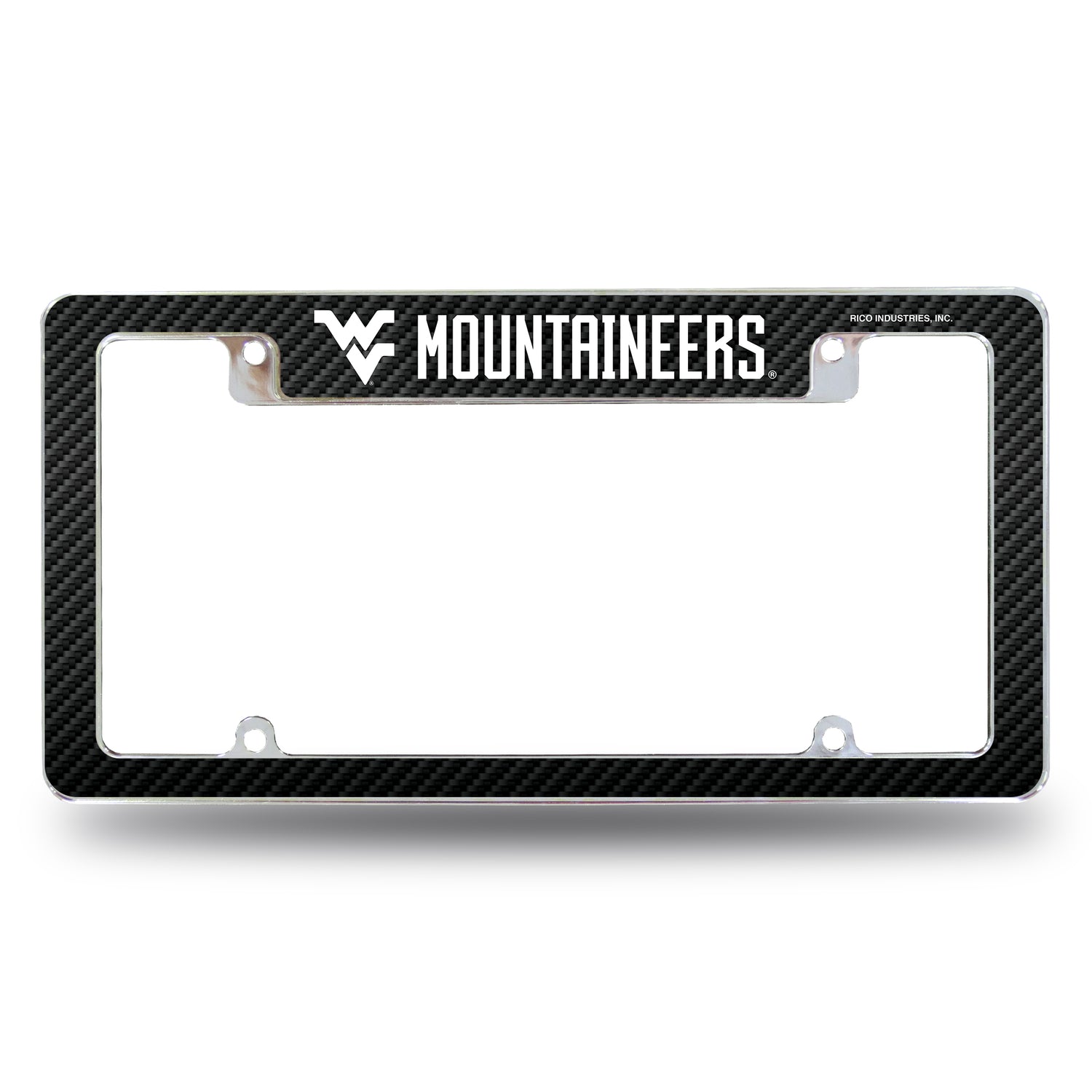 NCAA West Virginia Mountaineers All Over Chrome Frame Fan Gear NCAA West Virginia Mountaineers