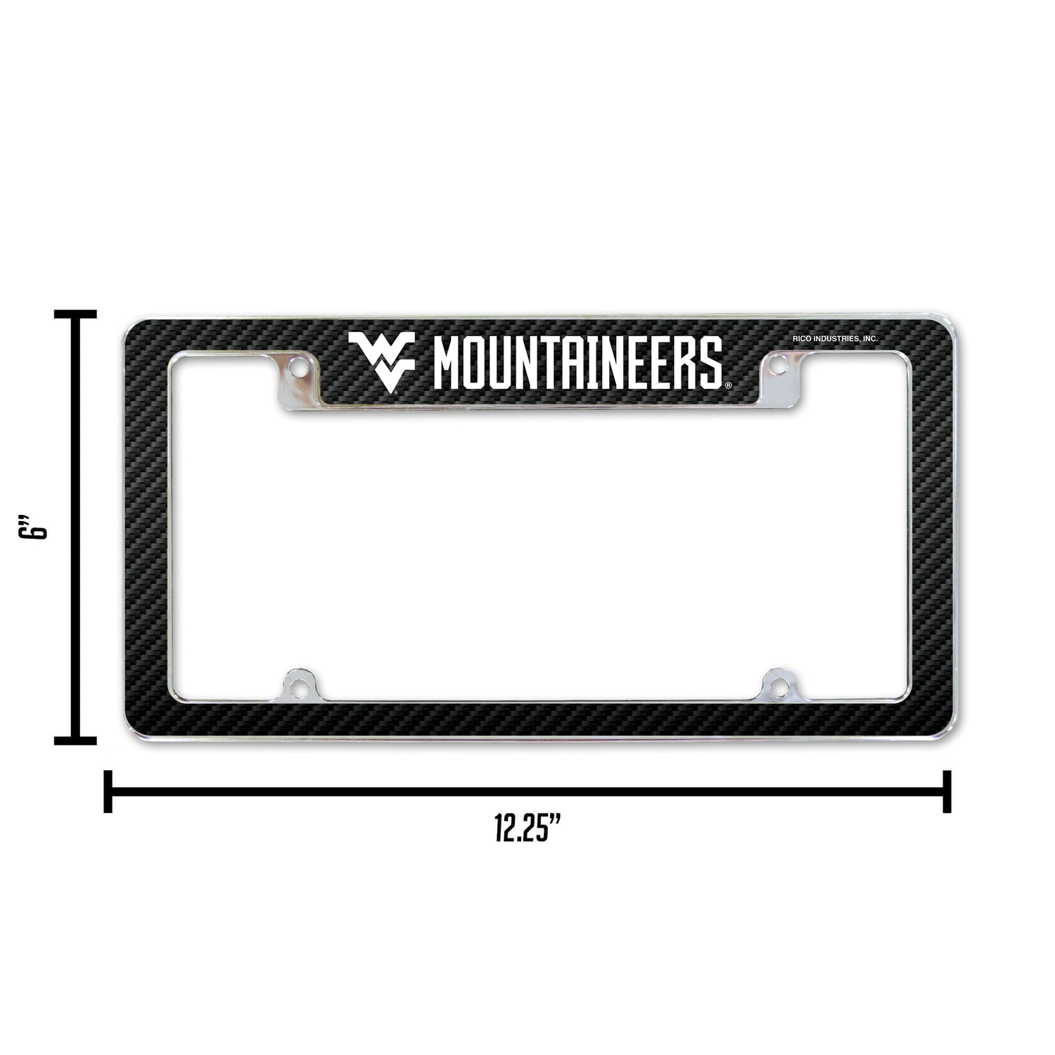 NCAA West Virginia Mountaineers All Over Chrome Frame Fan Gear NCAA West Virginia Mountaineers