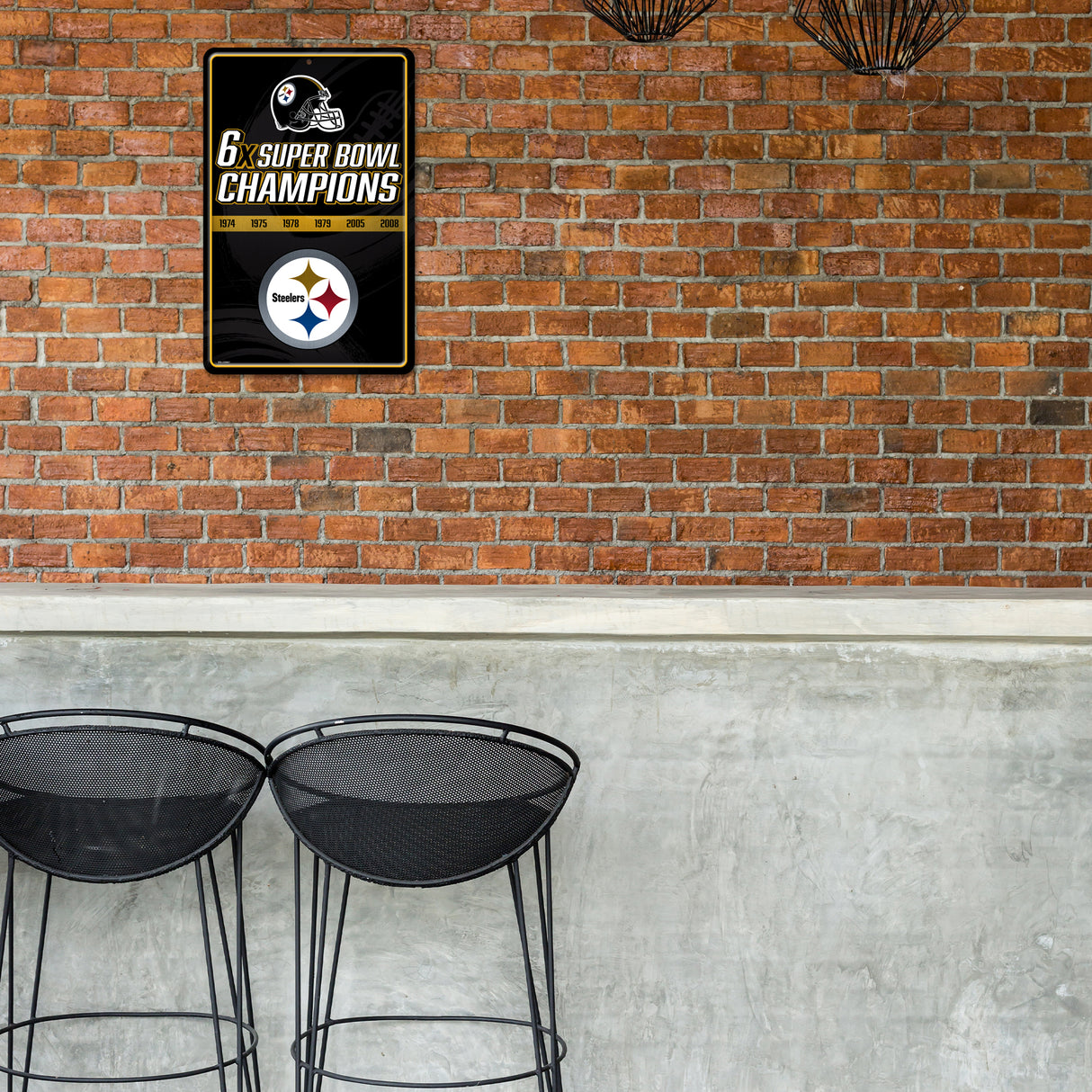 NFL Pittsburgh Steelers Large Metal Sign Fan Gear NFL Pittsburgh Steelers