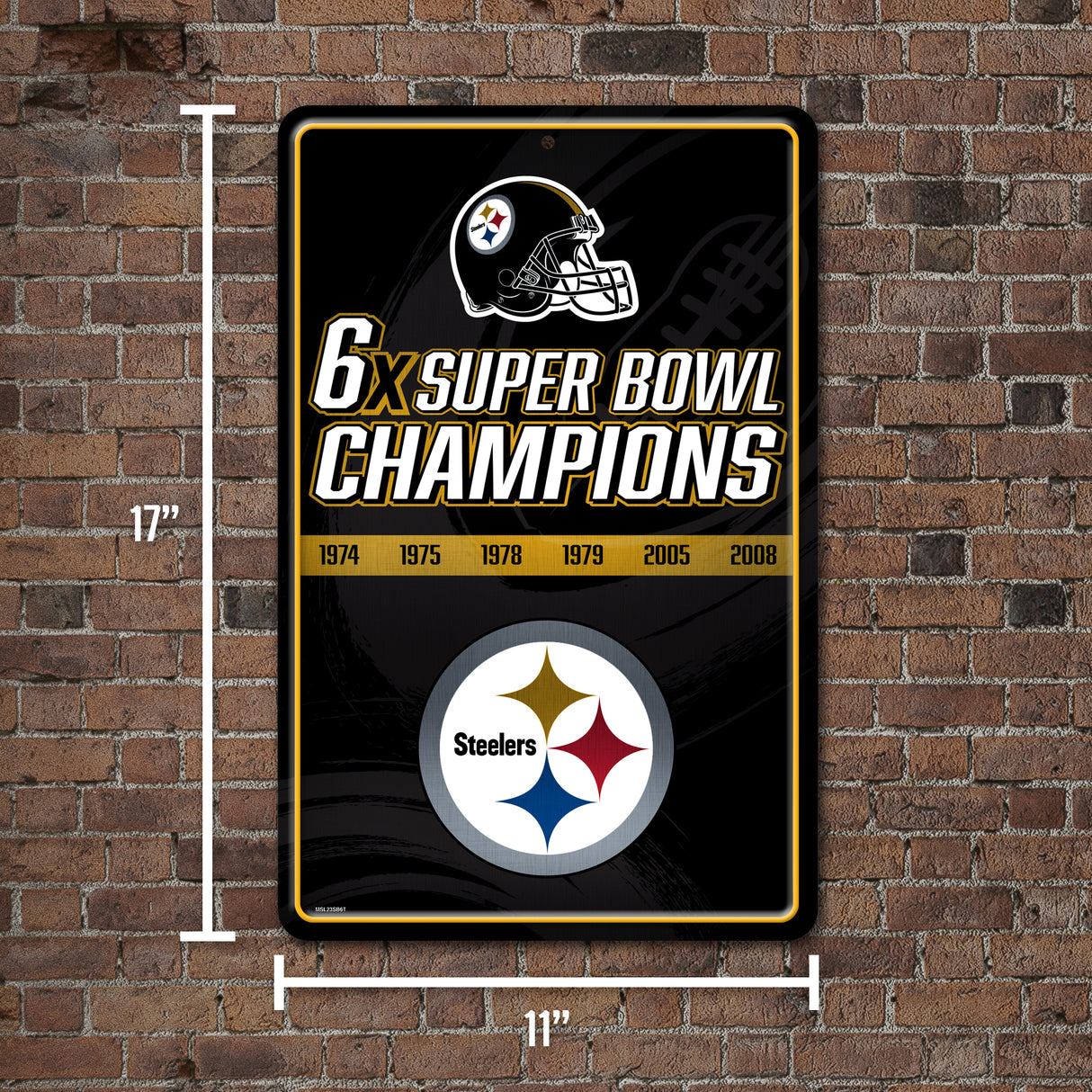 NFL Pittsburgh Steelers Large Metal Sign Fan Gear NFL Pittsburgh Steelers