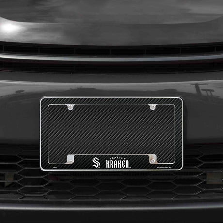 NHL Seattle Kraken All Over Chrome License Plate Frame Fan Gear NHL Seattle Kraken