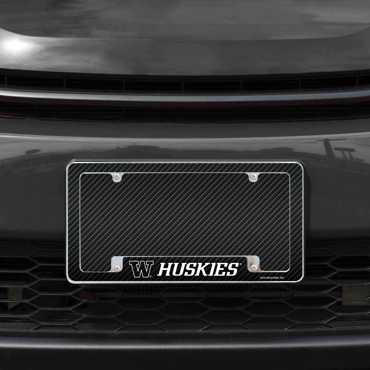 NCAA Washington Huskies All Over Chrome License Plate Frame Fan Gear NCAA Washington Huskies