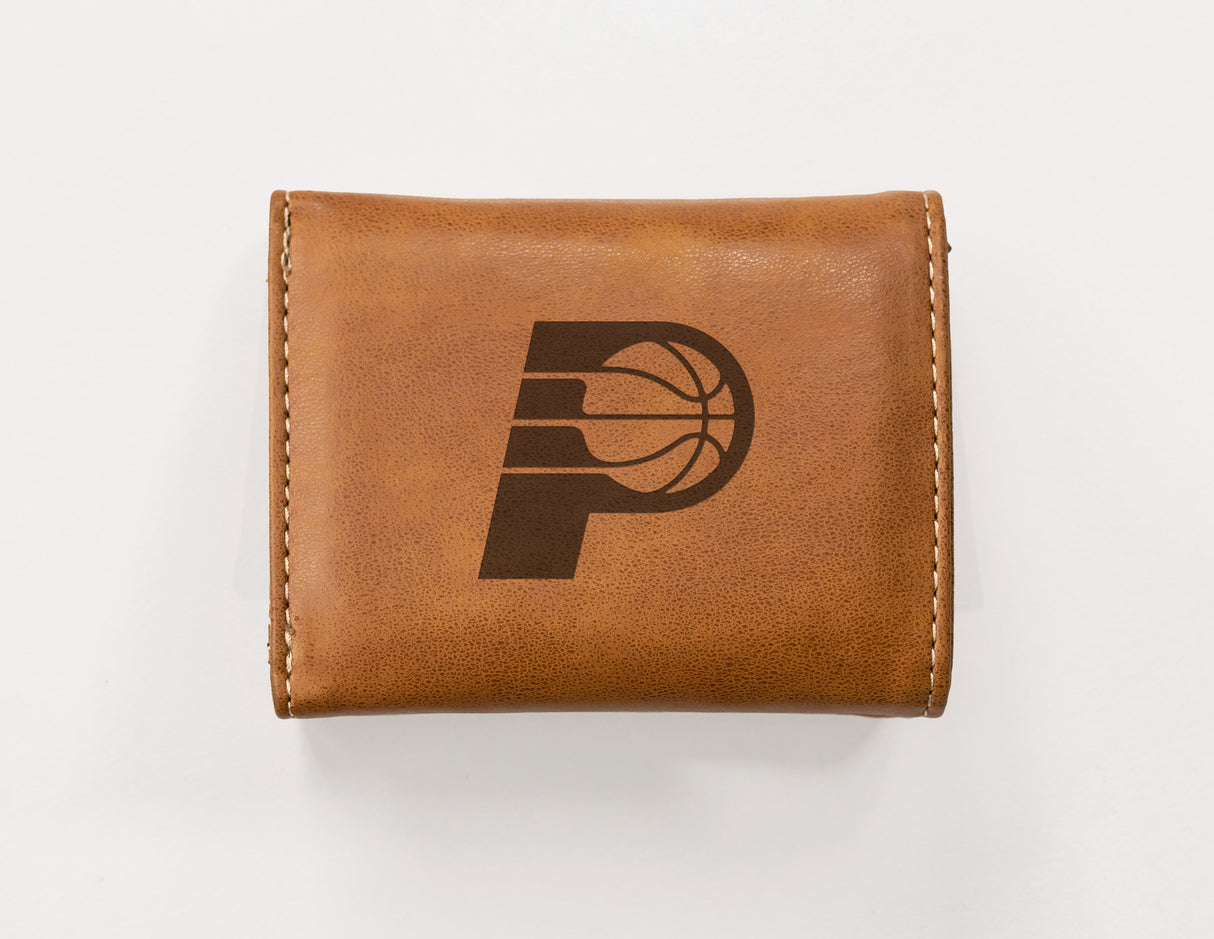 NBA Indiana Pacers Laser Engraved Trifold Wallet Fan Gear NBA Indiana Pacers