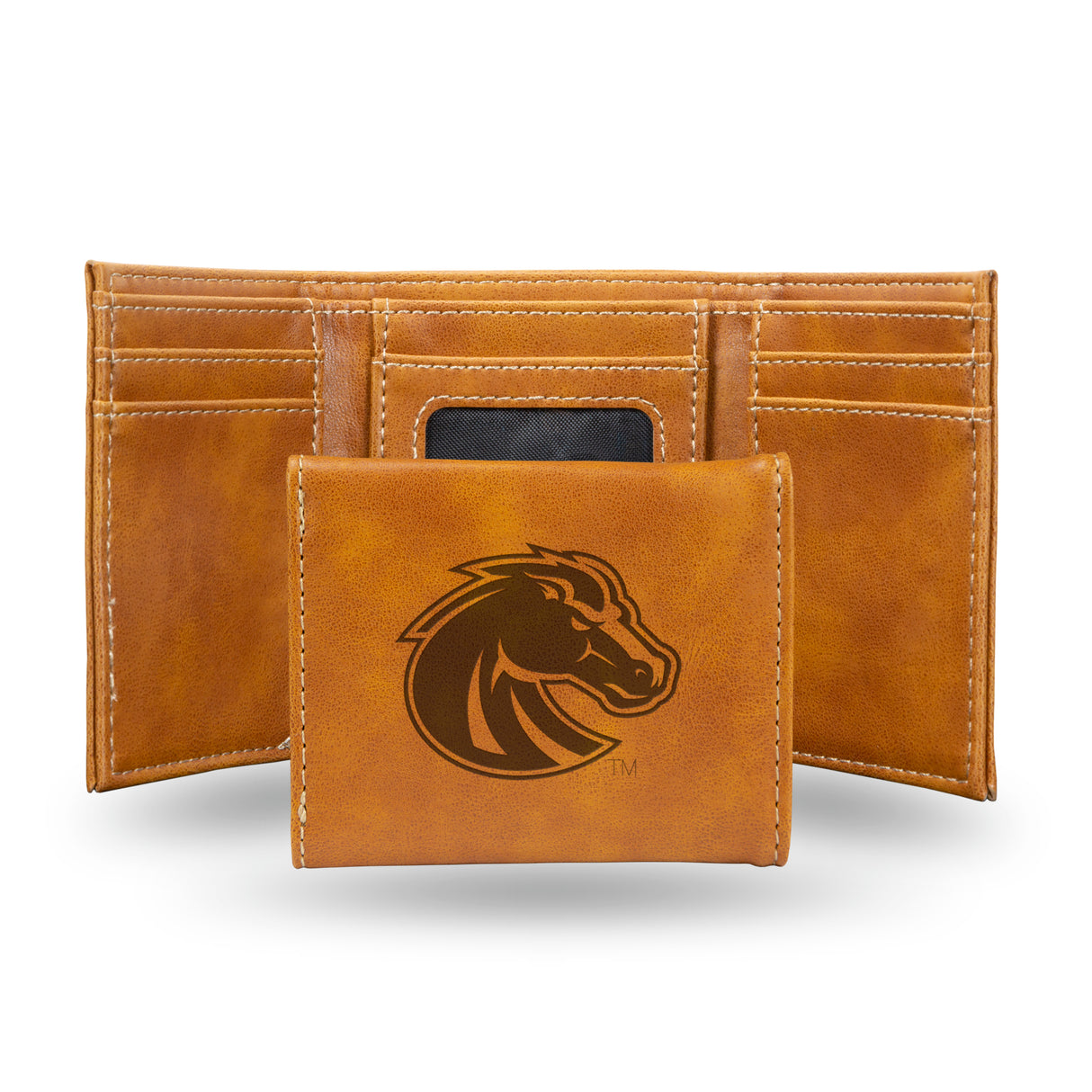 NCAA Boise State Broncos Laser Engraved Tri-Fold Wallet Fan Gear NCAA Boise State Broncos