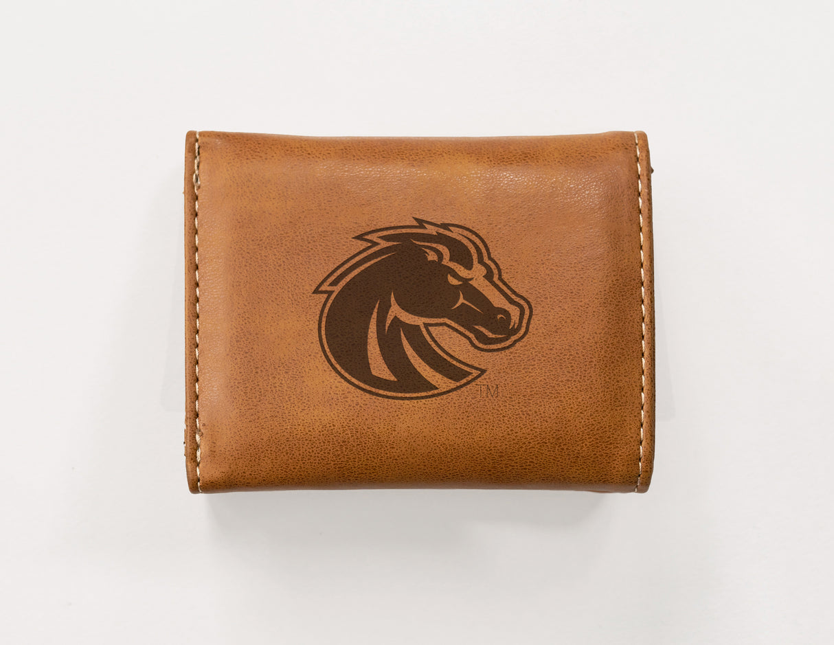 NCAA Boise State Broncos Laser Engraved Tri-Fold Wallet Fan Gear NCAA Boise State Broncos