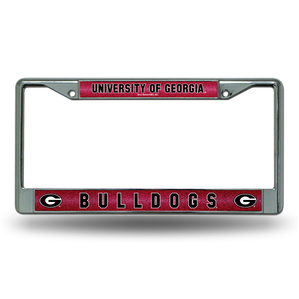 NCAA Georgia Bulldogs Chrome Glitter License Plate Frame Fan Gear NCAA Georgia Bulldogs