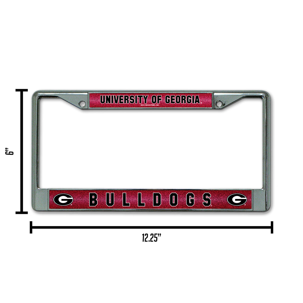 NCAA Georgia Bulldogs Chrome Glitter License Plate Frame Fan Gear NCAA Georgia Bulldogs