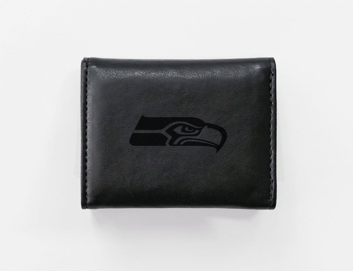 NFL Seattle Seahawks Laser Engraved Trifold Wallet Fan Gear NFL Seattle Seahawks