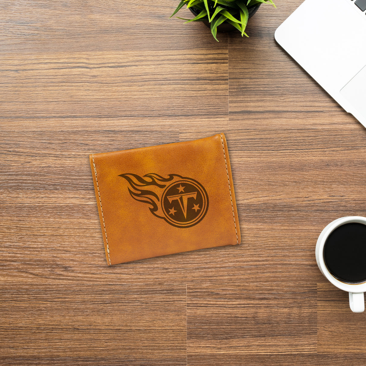 NFL Tennessee Titans Laser Engraved Trifold Wallet Fan Gear NFL Tennessee Titans