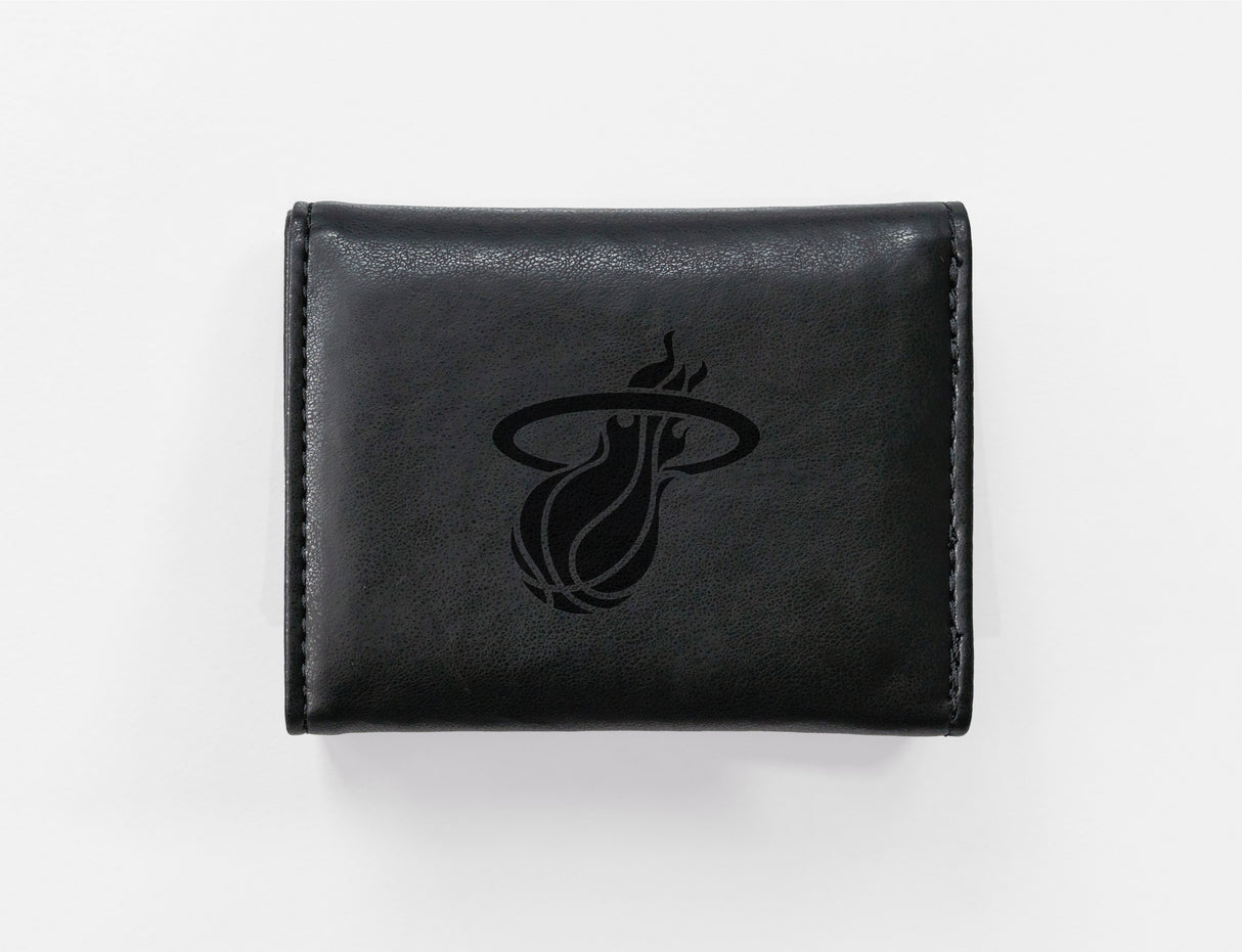 NBA Miami Heat Laser Engraved Trifold Wallet Fan Gear NBA Miami Heat