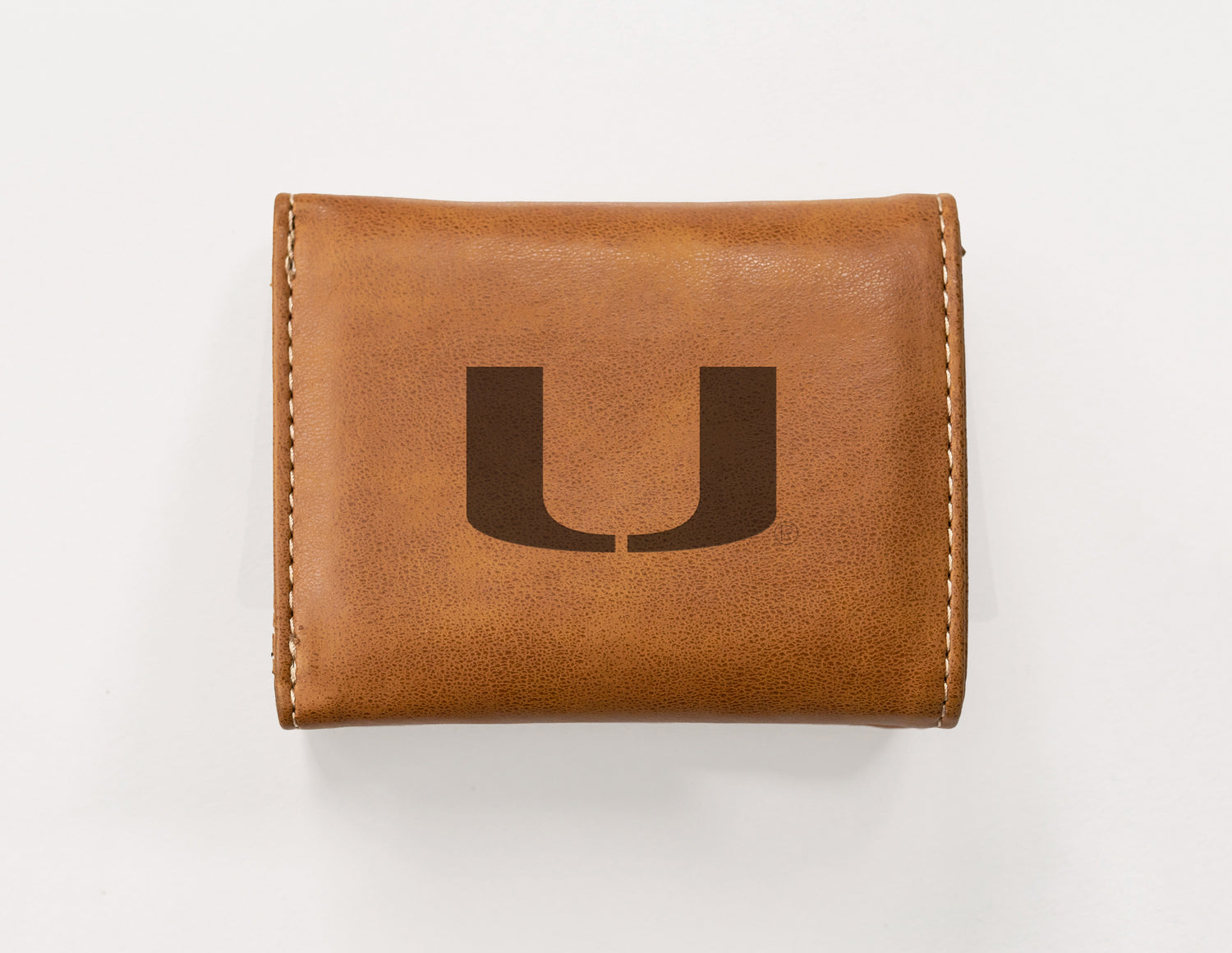 NCAA Miami Hurricanes - The U Laser Engraved Tri-Fold Wallet Fan Gear NCAA Miami Hurricanes