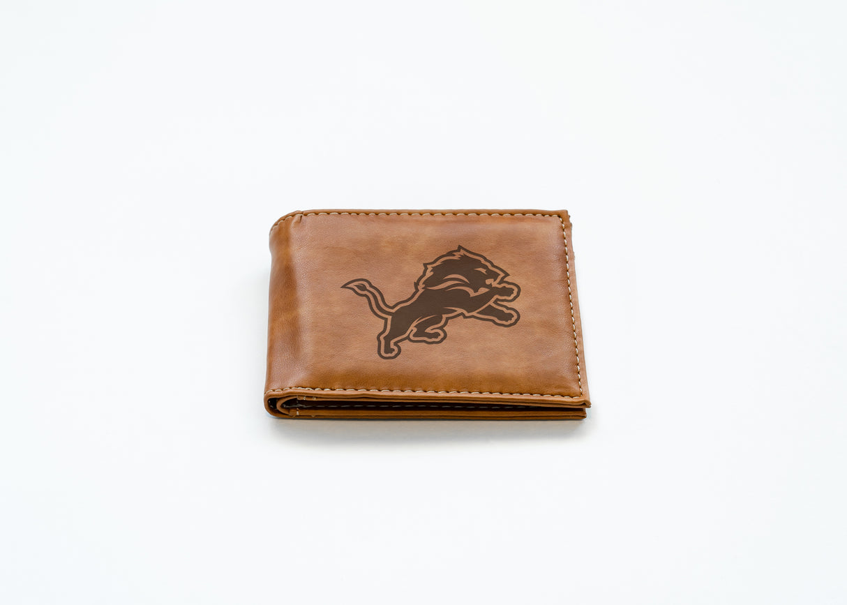 NFL Detroit Lions Laser Engraved Bill-Fold Fan Gear NFL Detroit Lions