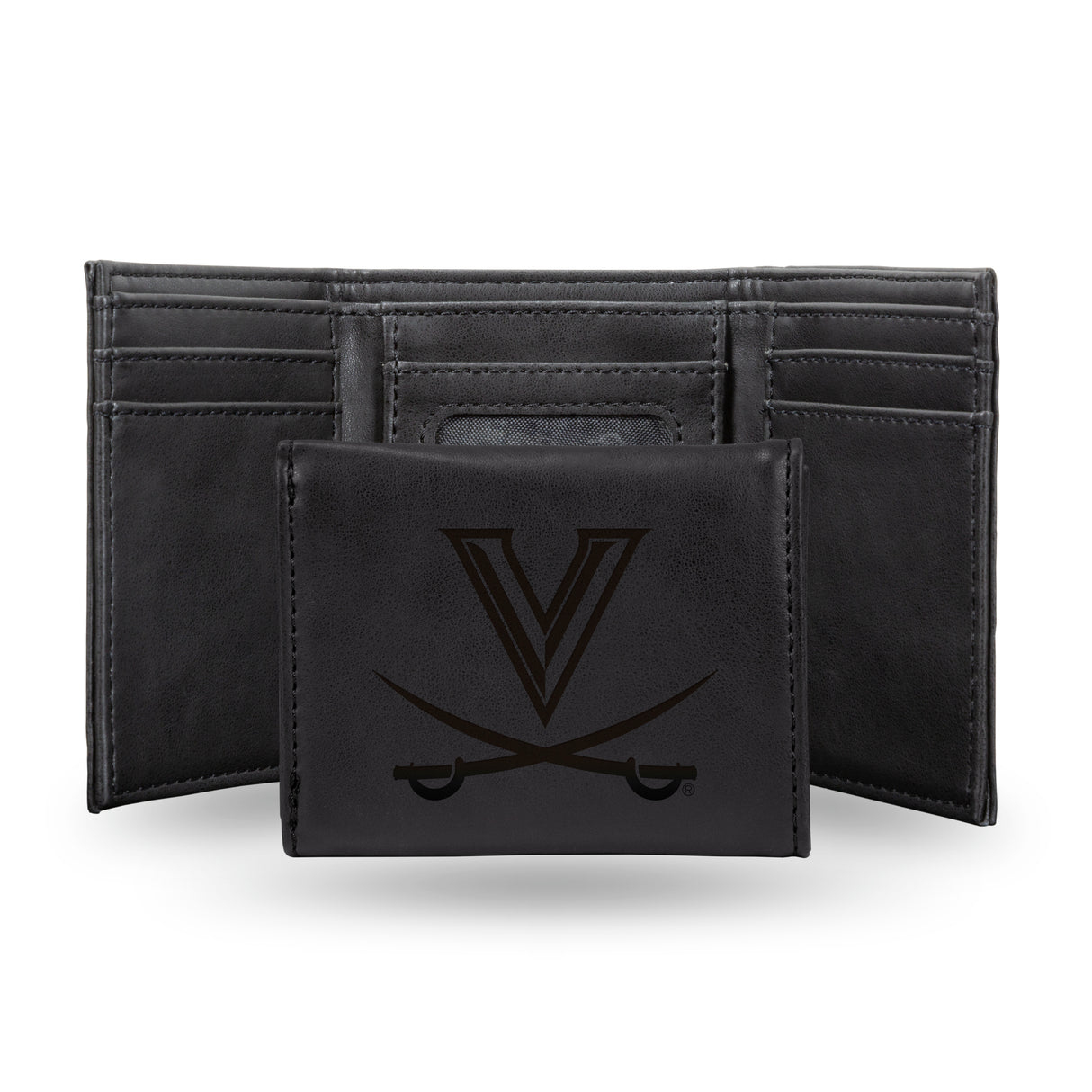 NCAA Virginia Cavaliers Laser Engraved Tri-Fold Wallet Fan Gear NCAA Virginia Cavaliers