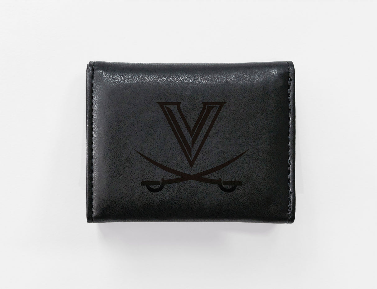 NCAA Virginia Cavaliers Laser Engraved Tri-Fold Wallet Fan Gear NCAA Virginia Cavaliers
