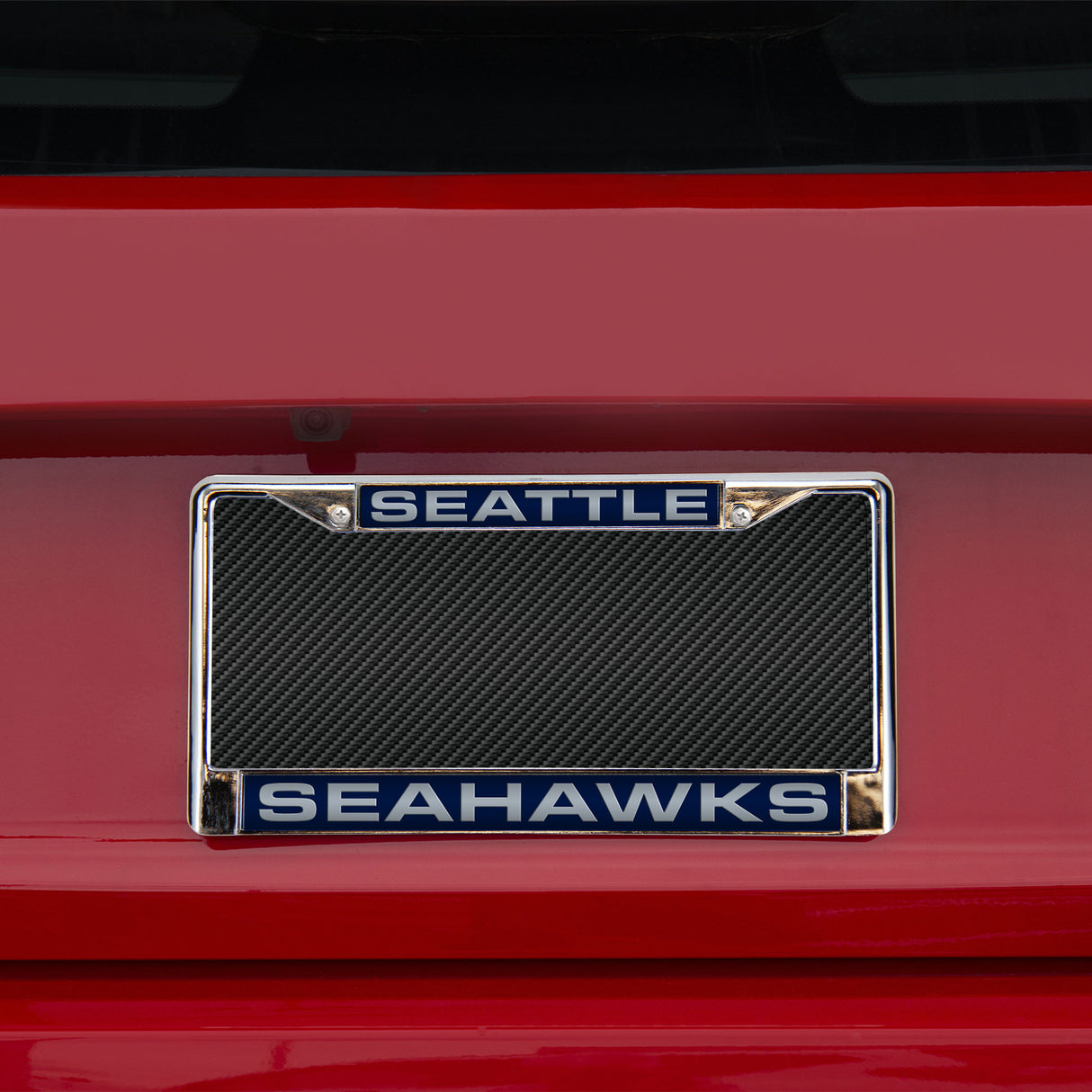 NFL Seattle Seahawks Laser Cut Chrome License Plate Frame Fan Gear NFL Seattle Seahawks