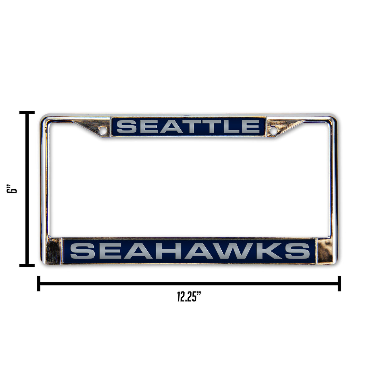 NFL Seattle Seahawks Laser Cut Chrome License Plate Frame Fan Gear NFL Seattle Seahawks