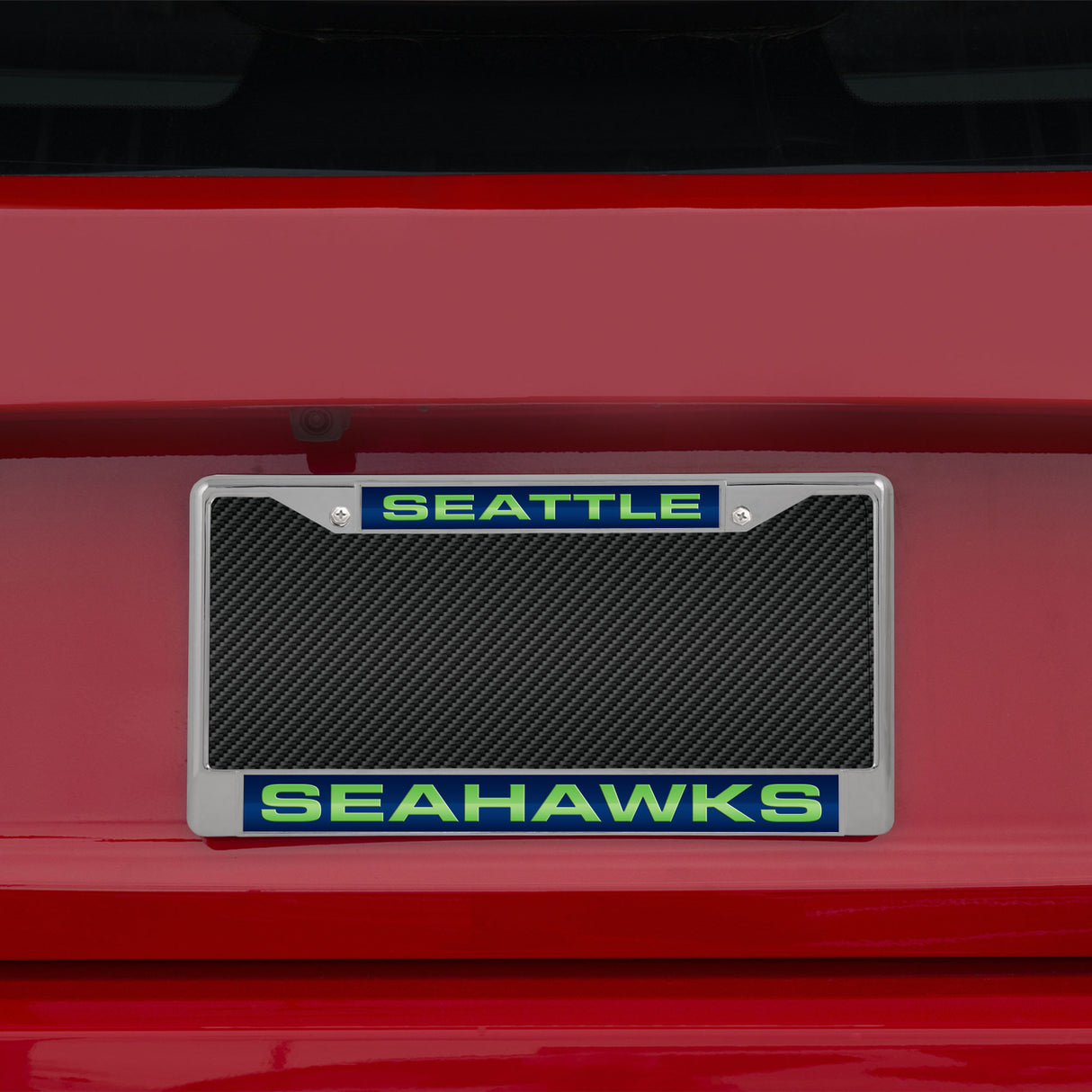 NFL Seattle Seahawks Laser Cut Chrome License Plate Frame Fan Gear NFL Seattle Seahawks