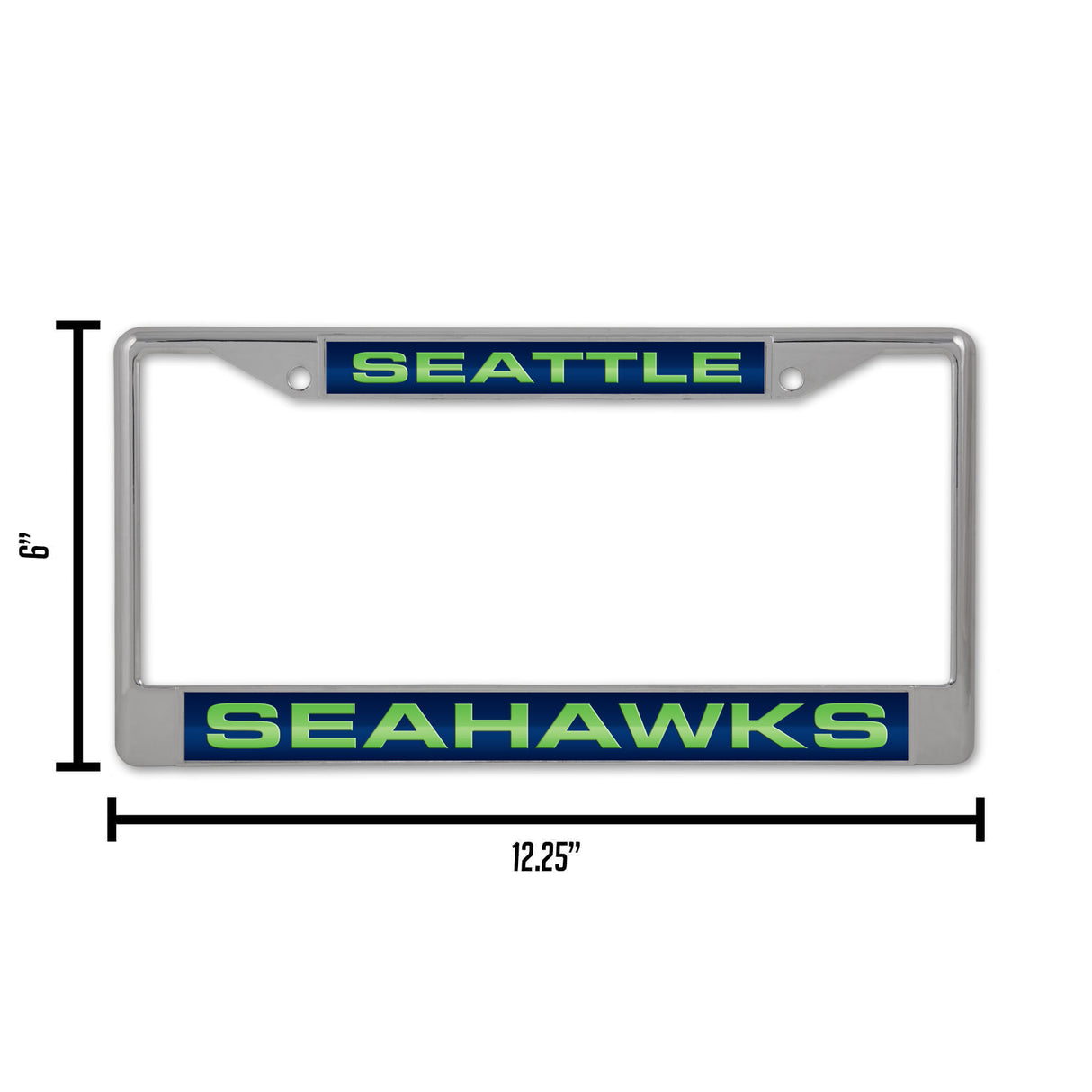 NFL Seattle Seahawks Laser Cut Chrome License Plate Frame Fan Gear NFL Seattle Seahawks