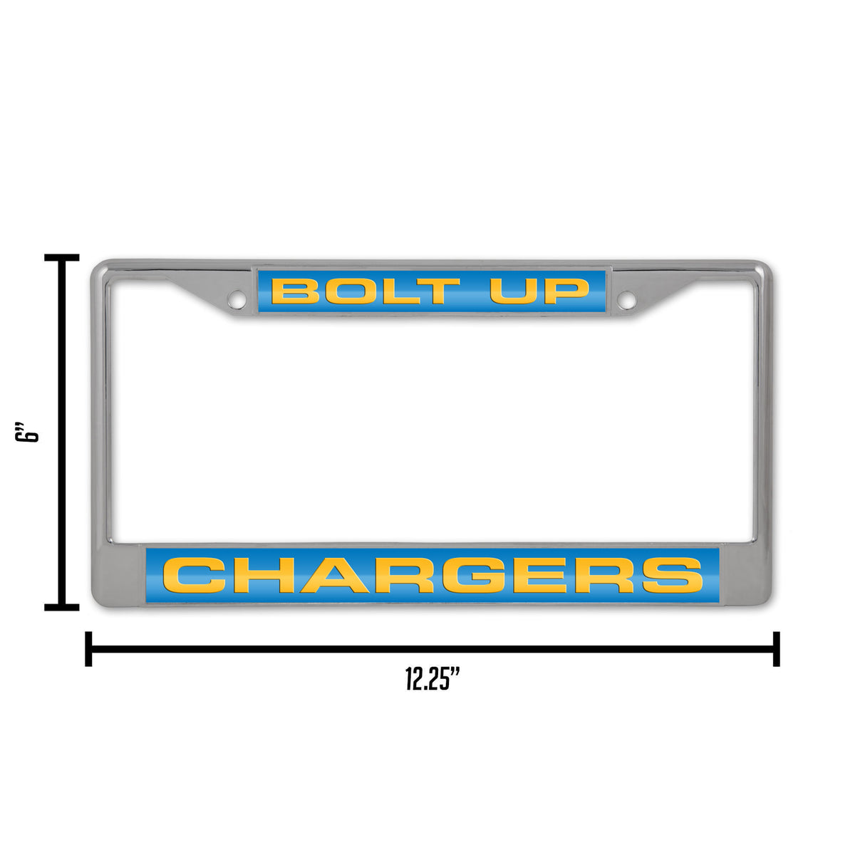 NFL Los Angeles Chargers Laser Cut Chrome License Plate Frame Fan Gear NFL Los Angeles Chargers