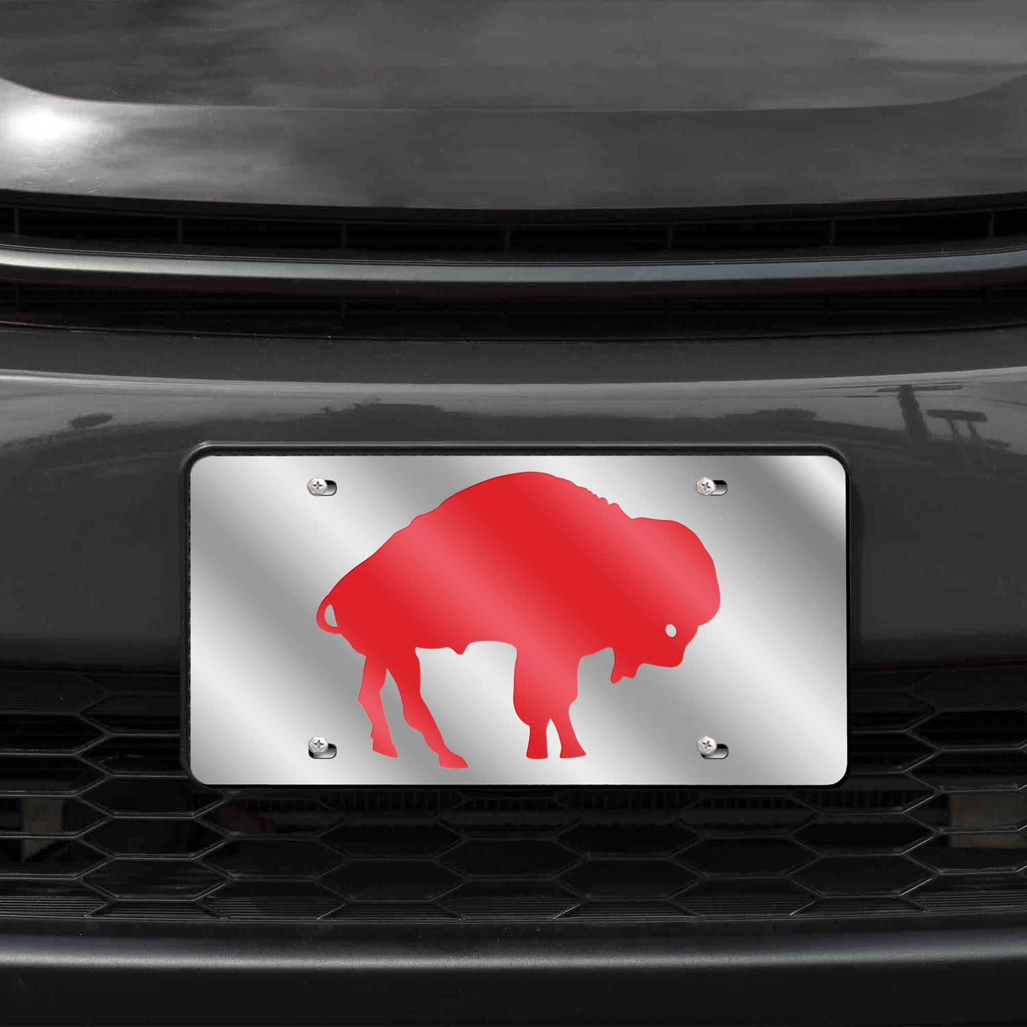 NFL Buffalo Bills Silver Laser Cut Automobile Tag Fan Gear NFL Buffalo Bills