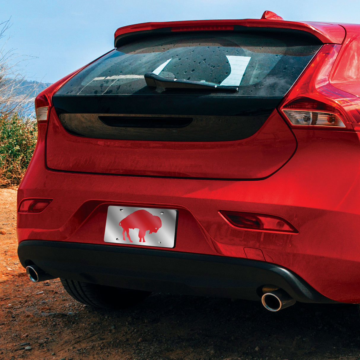 NFL Buffalo Bills Silver Laser Cut Automobile Tag Fan Gear NFL Buffalo Bills