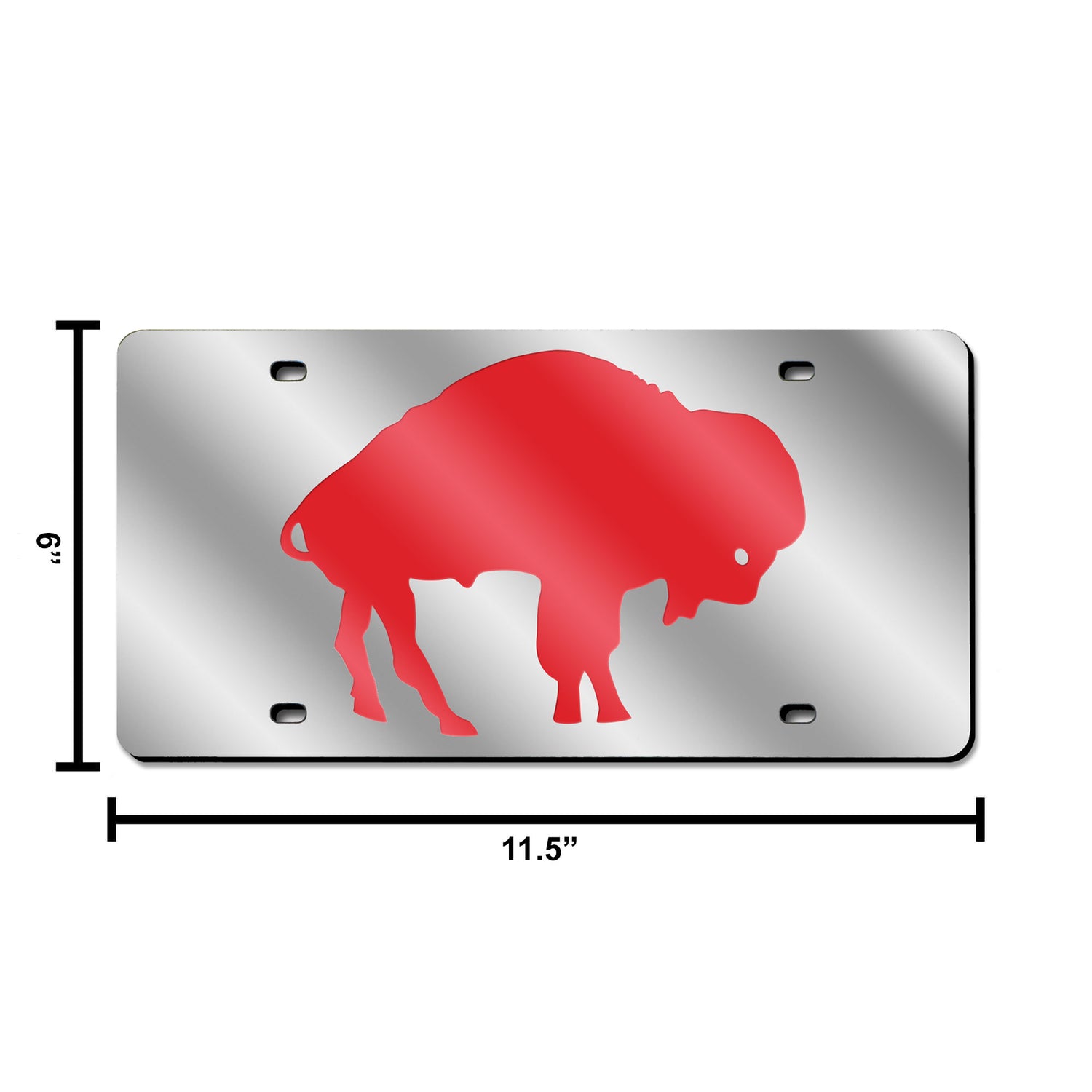 NFL Buffalo Bills Silver Laser Cut Automobile Tag Fan Gear NFL Buffalo Bills