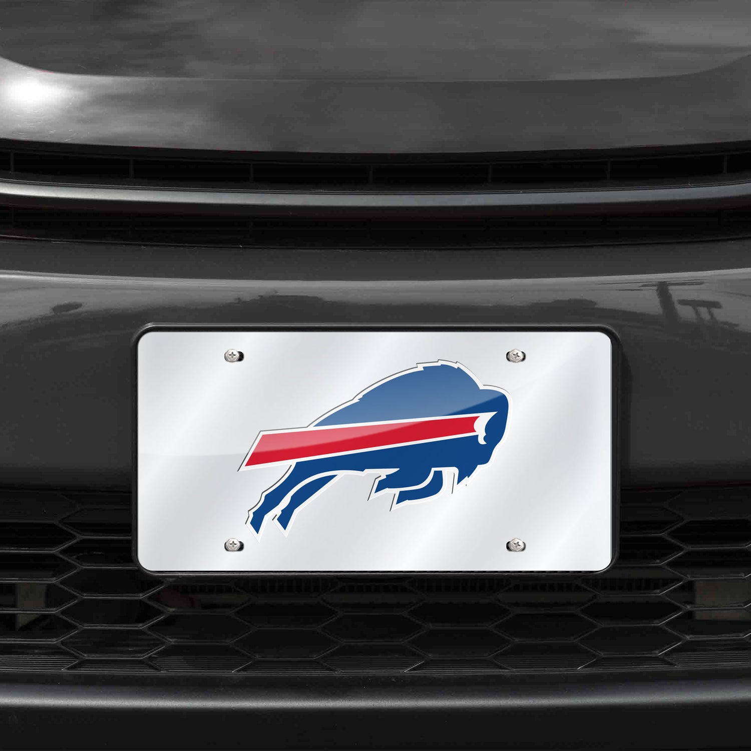 NFL Buffalo Bills Silver Laser Cut Automobile Tag Fan Gear NFL Buffalo Bills