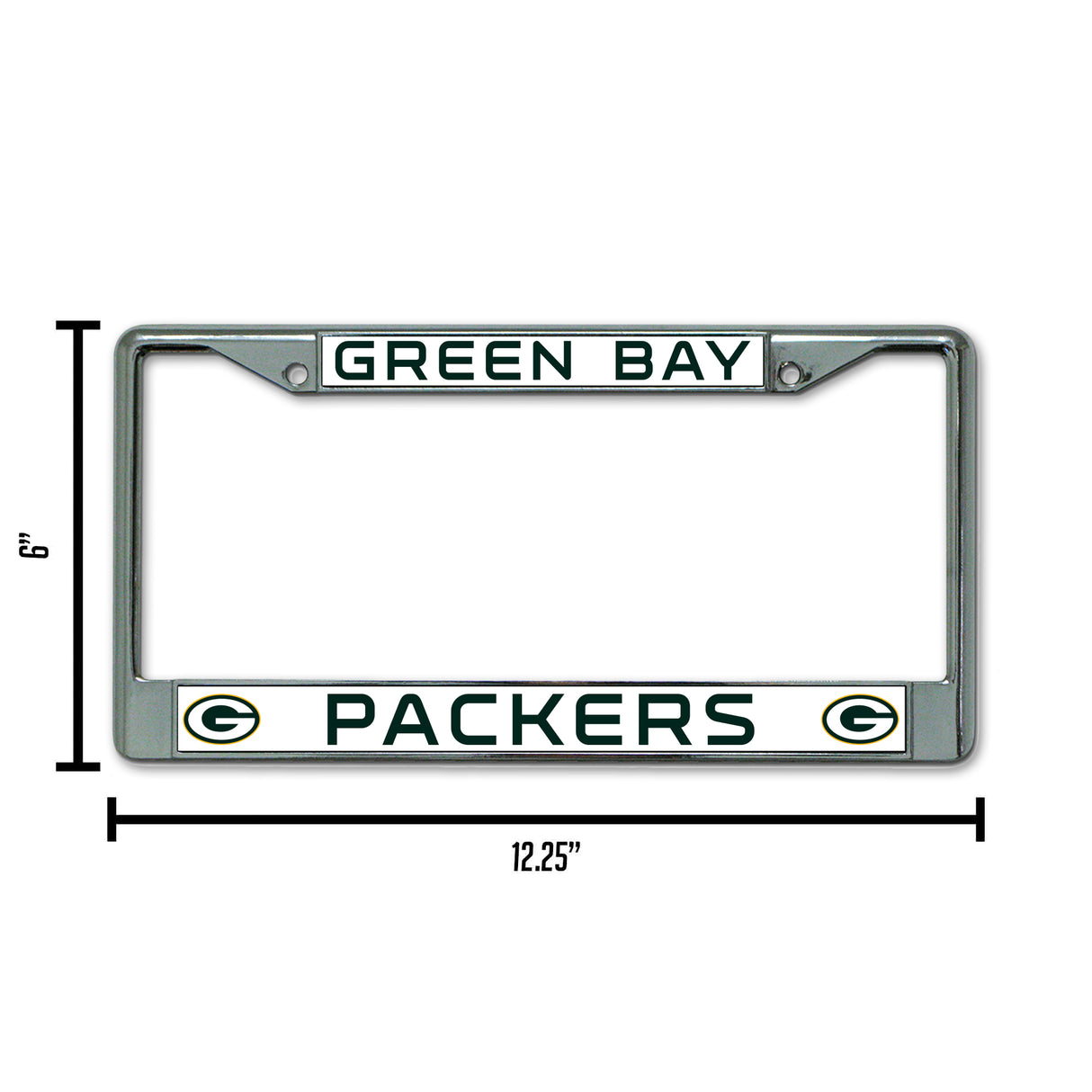 NFL Green Bay Packers Chrome License Plate Frame Fan Gear NFL Green Bay Packers