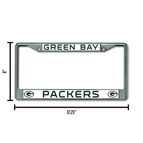 NFL Green Bay Packers Chrome License Plate Frame Fan Gear NFL Green Bay Packers