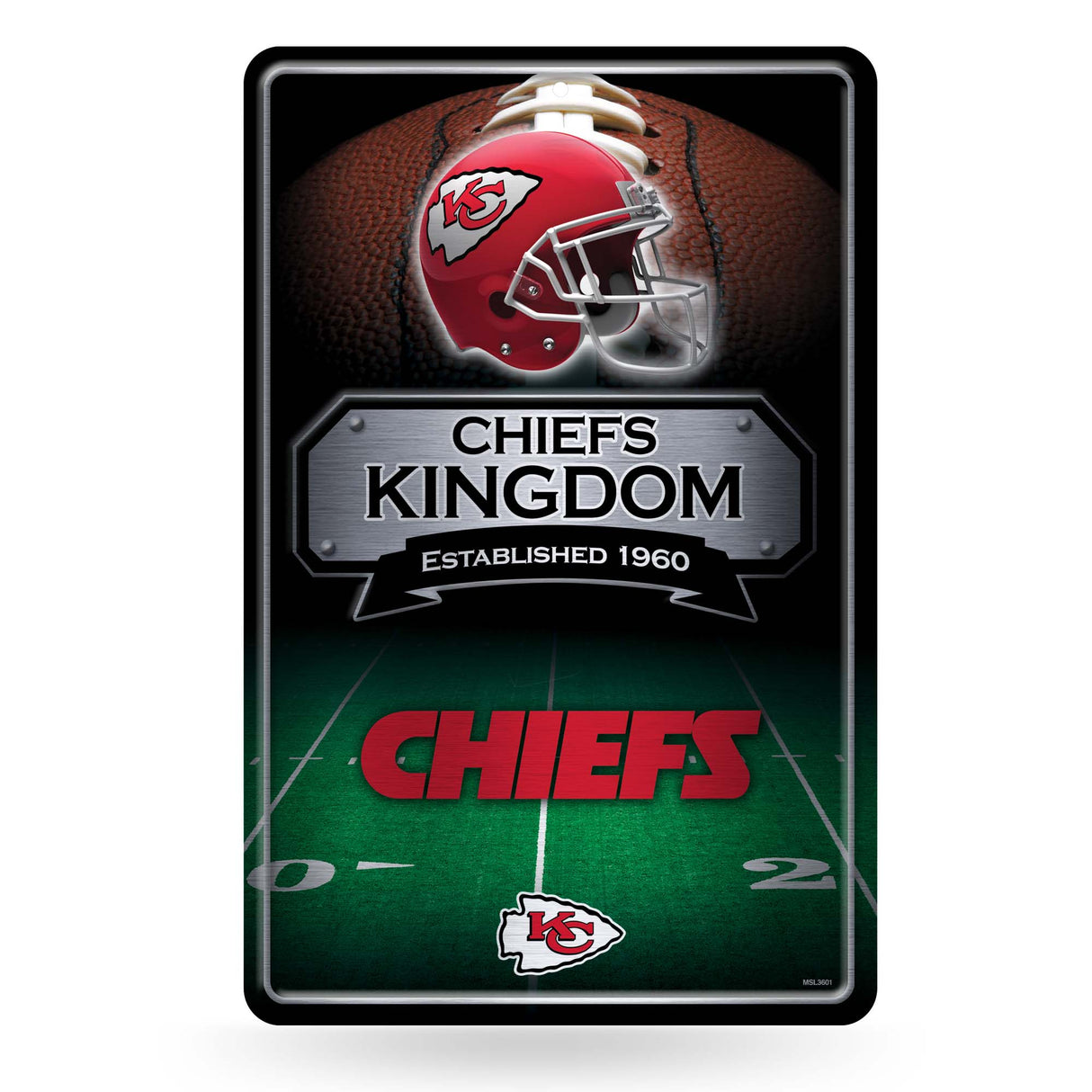 NFL Kansas City Chiefs Large Metal Sign Fan Gear NFL Kansas City Chiefs