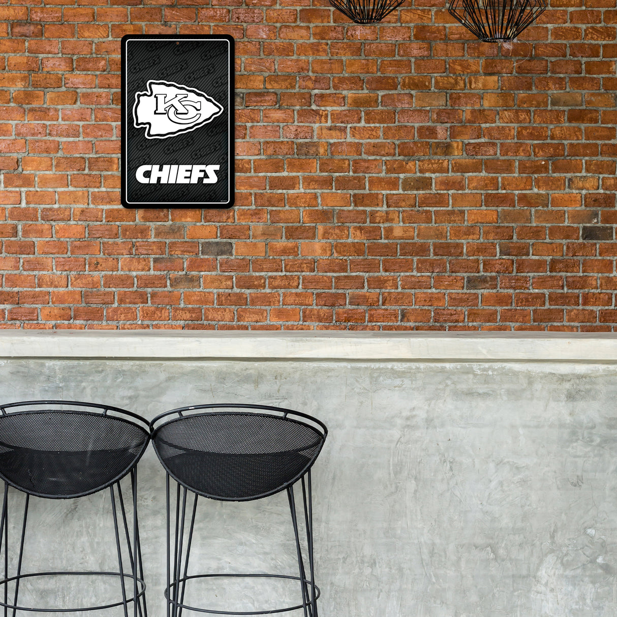 NFL Kansas City Chiefs Large Metal Sign Fan Gear NFL Kansas City Chiefs